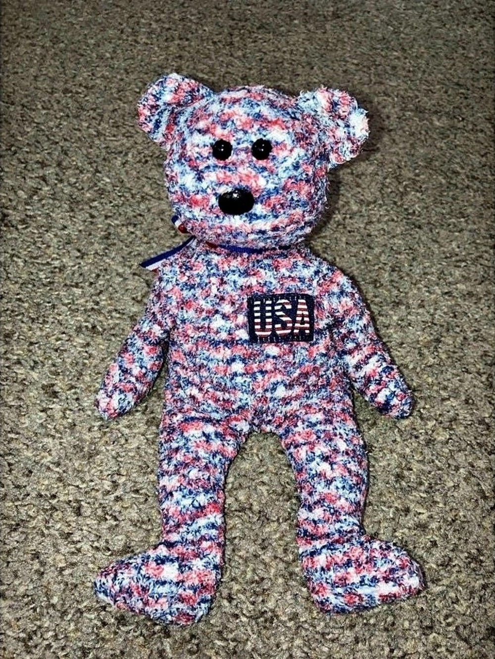 Y2K TY Beanie Baby USA Patriotic Bear Plush